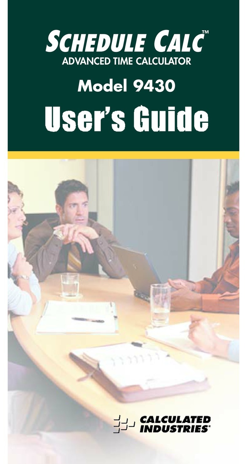 Calculated Industries 9430 User manual