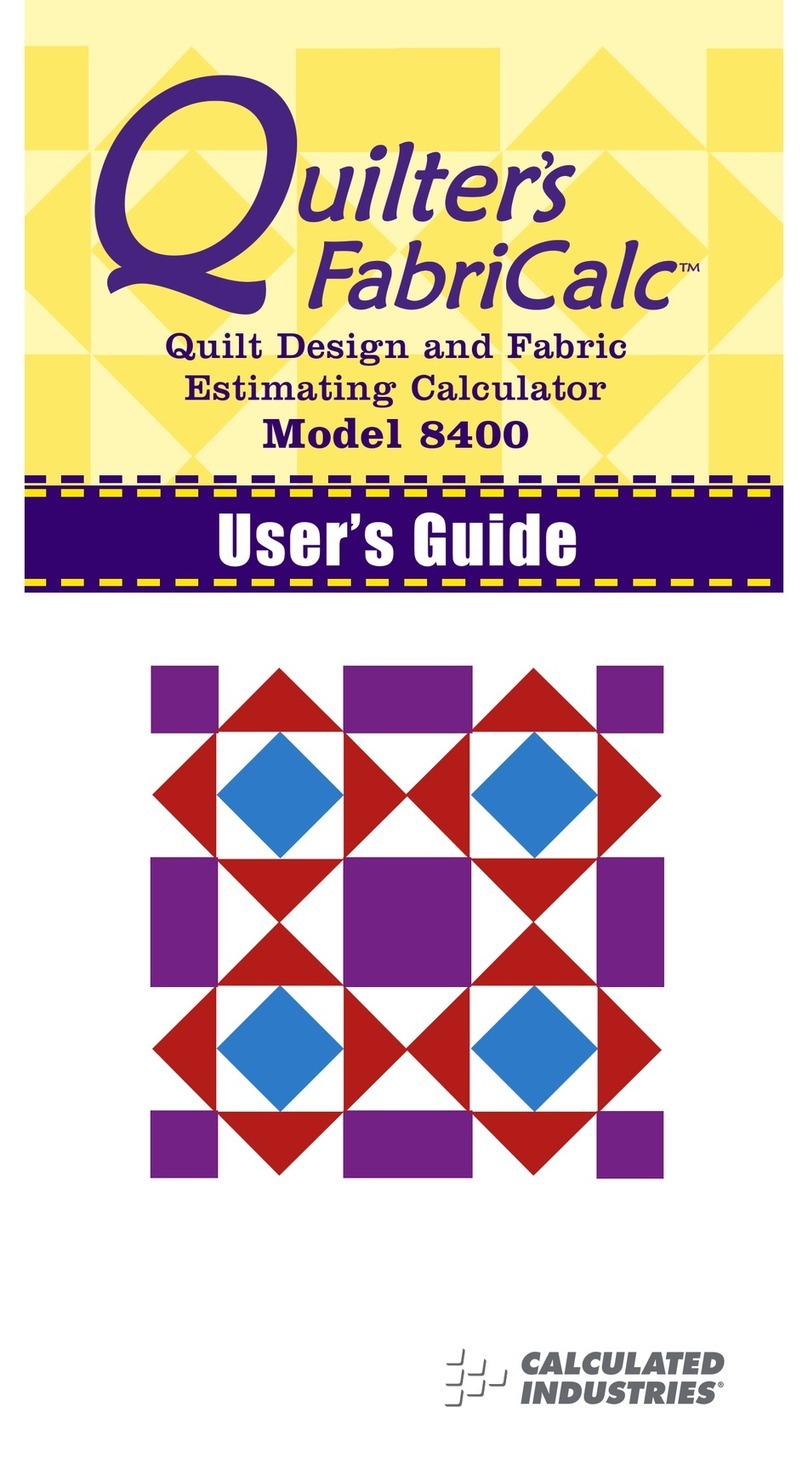 Calculated Industries Quilter's FabriCalc 8400 User manual Calculated Industries Quilter's FabriCalc 8400 User manual