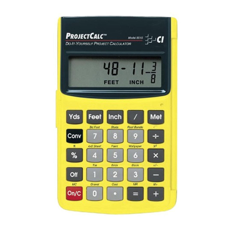 Calculated Industries 8515 User manual