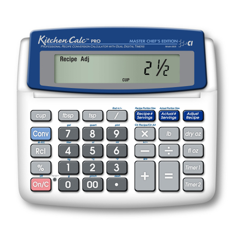 Calculated Industries 8305 KitchenCalc Pro User manual