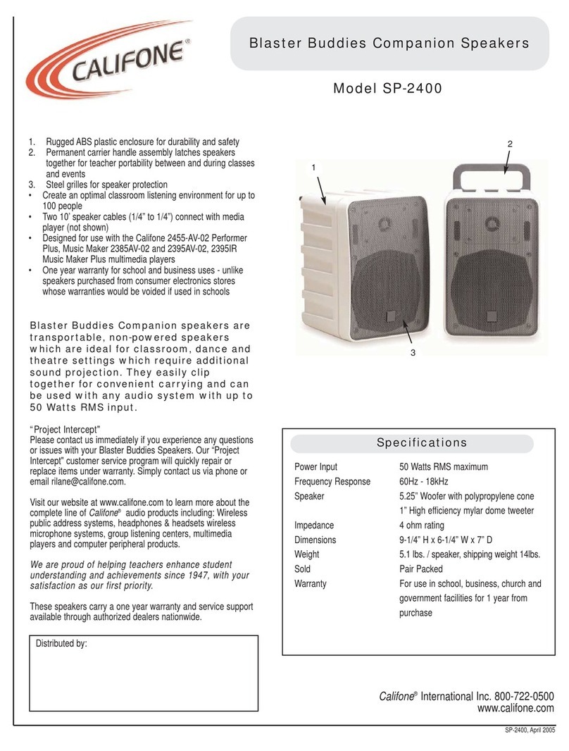 Califone Blaster Buddies SP-2400 Specifications