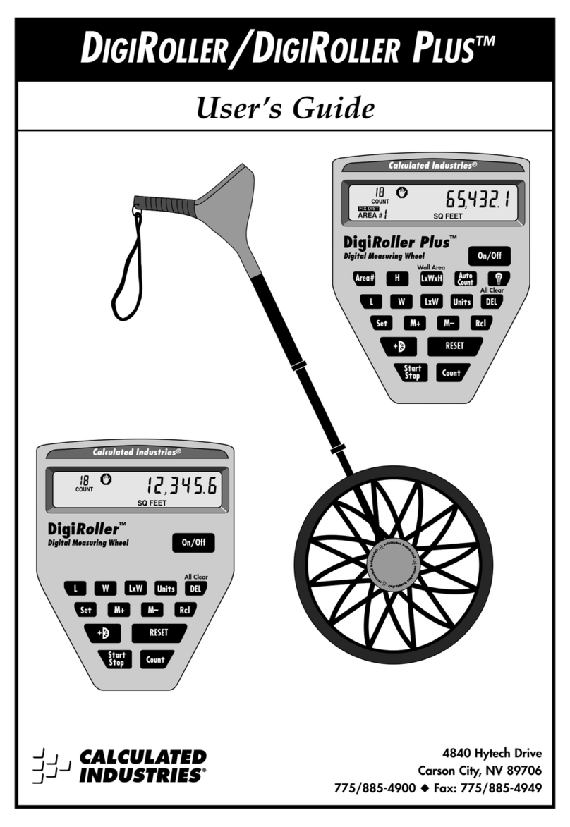 Calculated Industries DigiRoller User manual