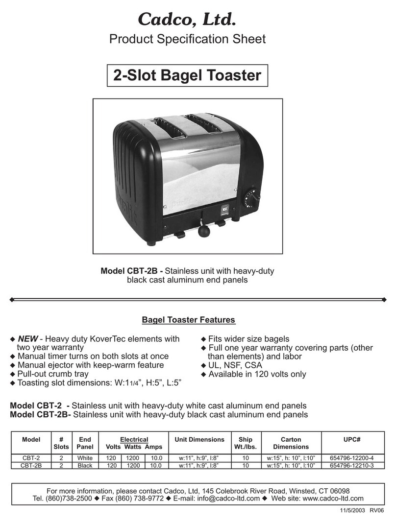 Cadco CBT-2 User manual