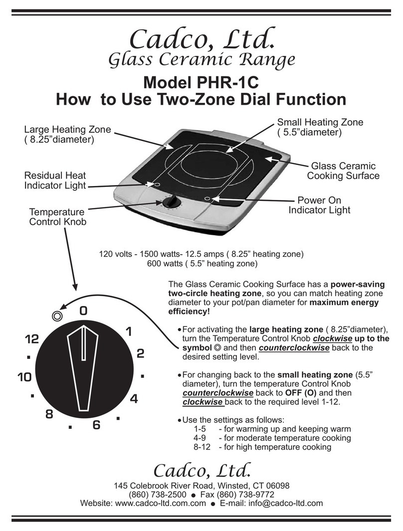 Cadco PHR-1C Operating instructions
