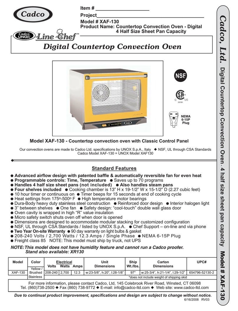 Cadco XAF-130 User manual