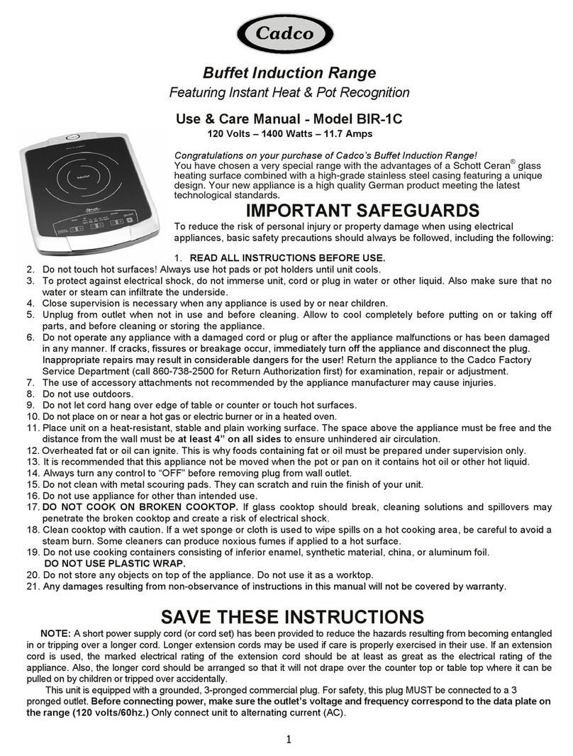 Cadco BIR-1C User manual