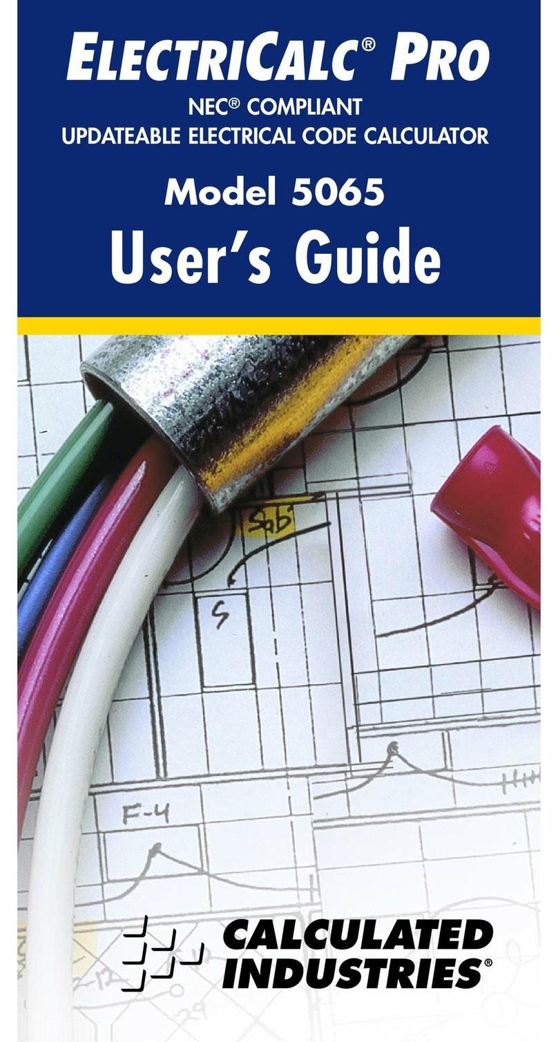 Calculated Industries 5065 User manual