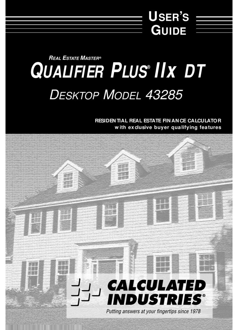 Calculated Industries 43285 User manual