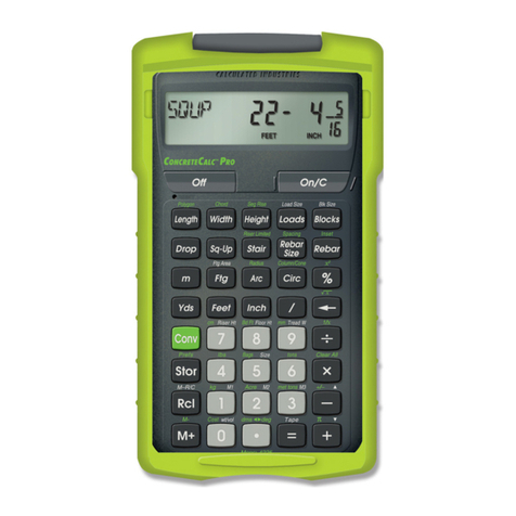 Calculated Industries 4225 Pocket reference guide