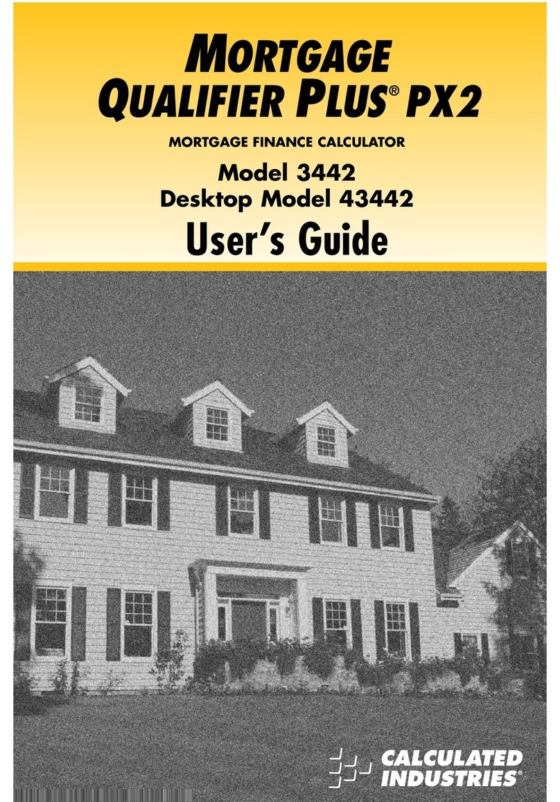 Calculated Industries 3442 user guide