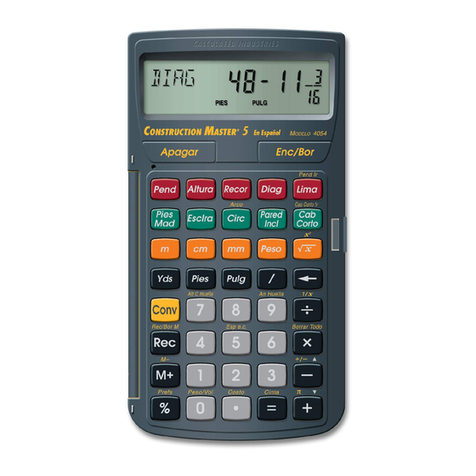 Calculated Industries 4054 User manual