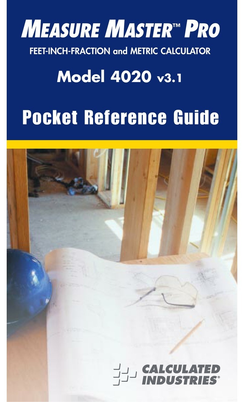 Calculated Industries 4020 User manual