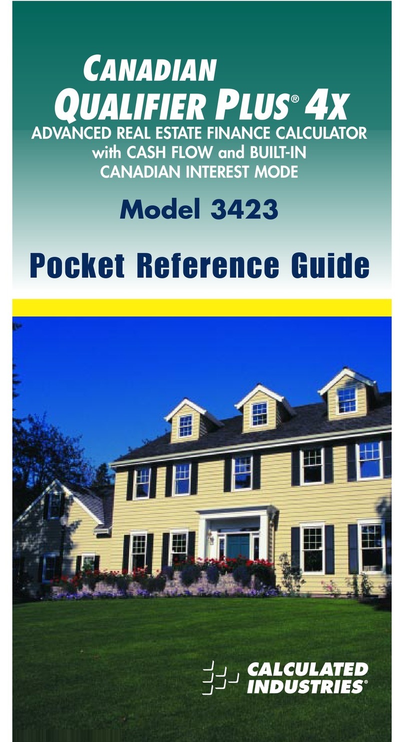 Calculated Industries 3423 User manual