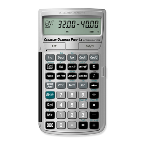Calculated Industries 3423 User manual