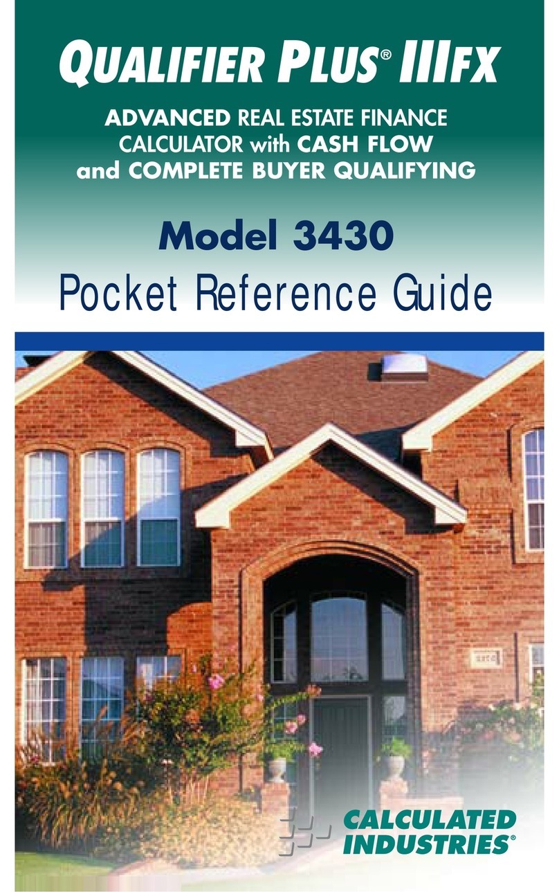 Calculated Industries 3430 User manual Calculated Industries 3430 User manual