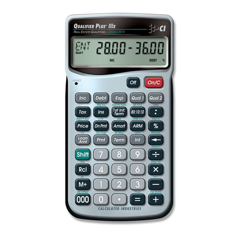 Calculated Industries 3415 User manual