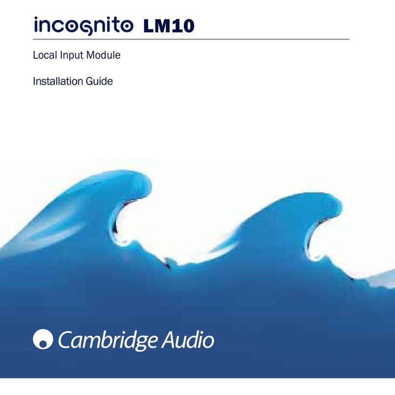 Cambridge Audio Incognito LM10 installation guide