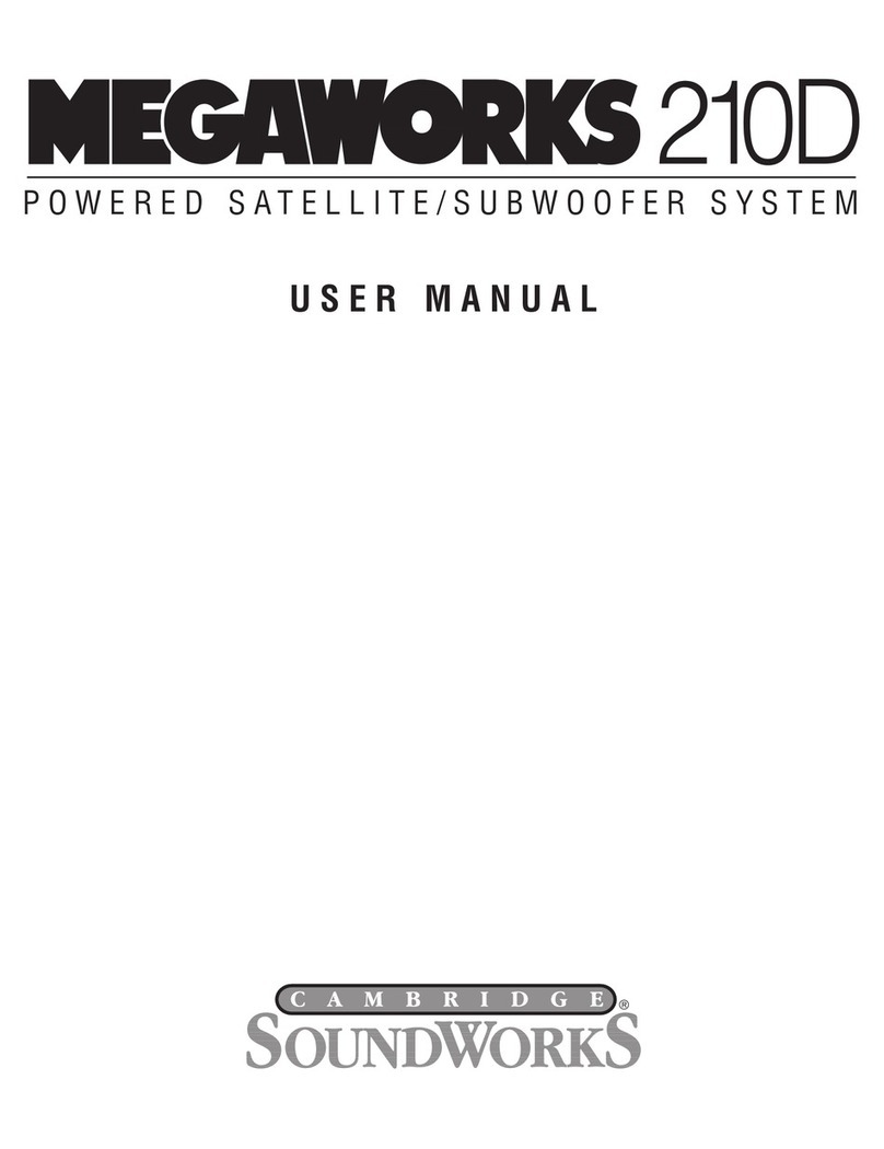 Cambridge Sound Works MegaWorks 210D user manual