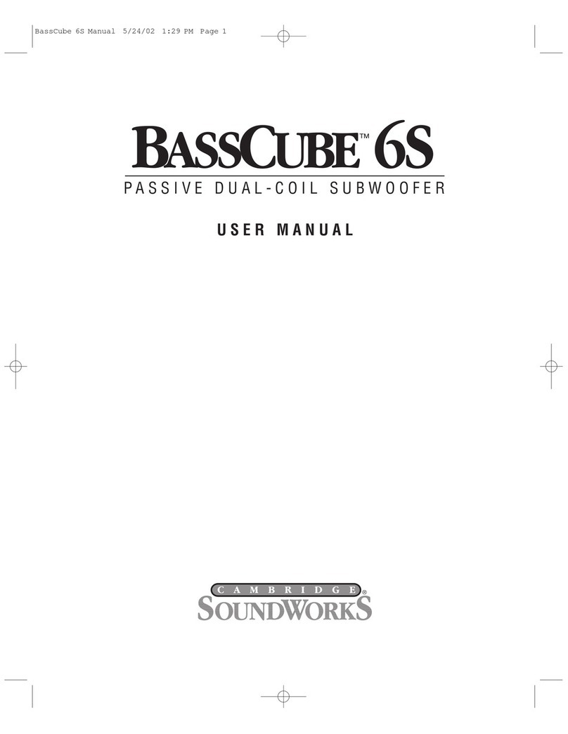 Cambridge Sound Works BassCube 6S user manual