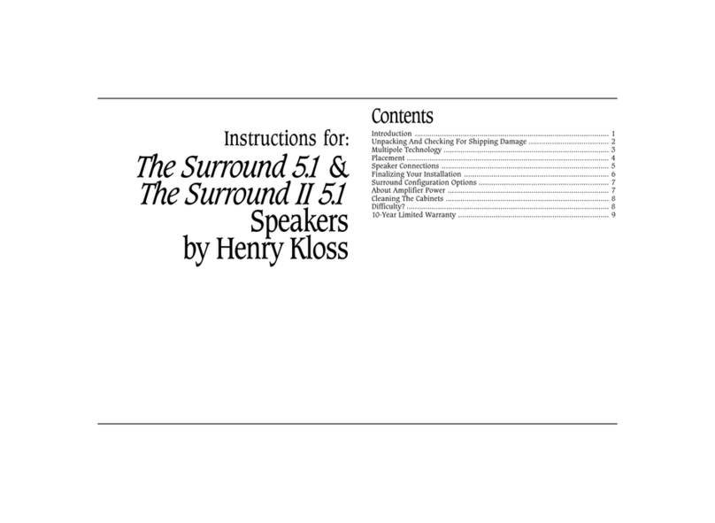 Cambridge Sound Works The Surround 5.1 User manual