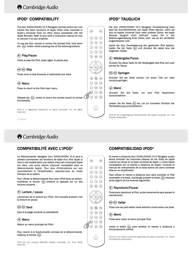 Cambridge Audio Azur 540A V2 User manual