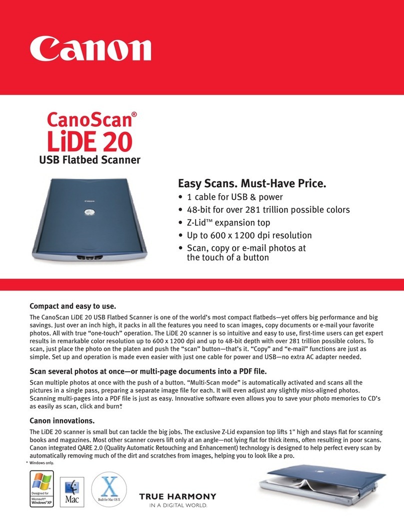 Canon CanoScan LiDE 20 User manual