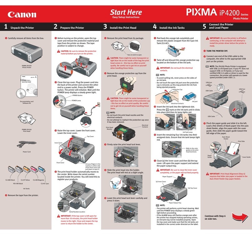 Canon iP4200 - PIXMA Photo Printer Manual