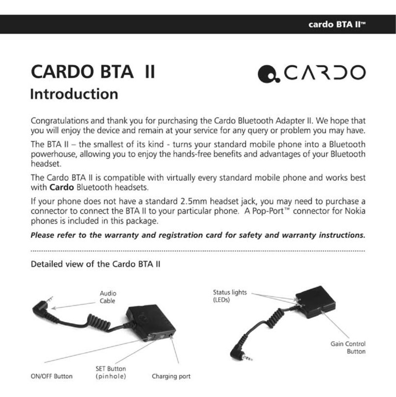 Cardo Systems BTA II User manual