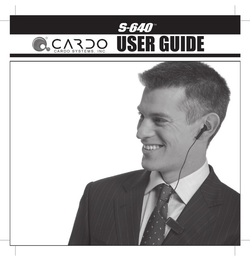 Cardo Systems S-640 User manual Cardo Systems S-640 User manual