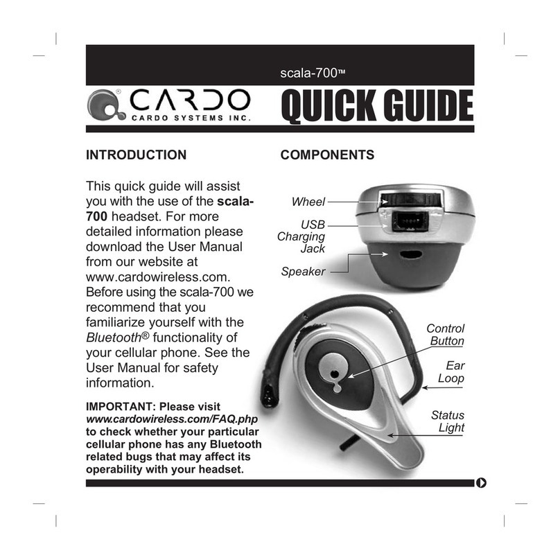 Cardo Systems Scala 700 User manual
