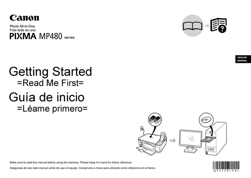 Canon MP480 series Getting started
