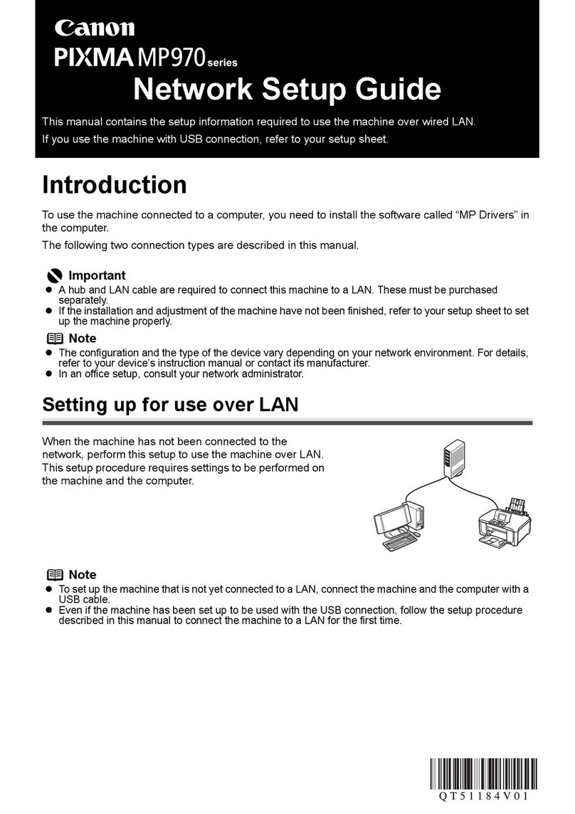 Canon PIXMA MP970 Network Setup Guide