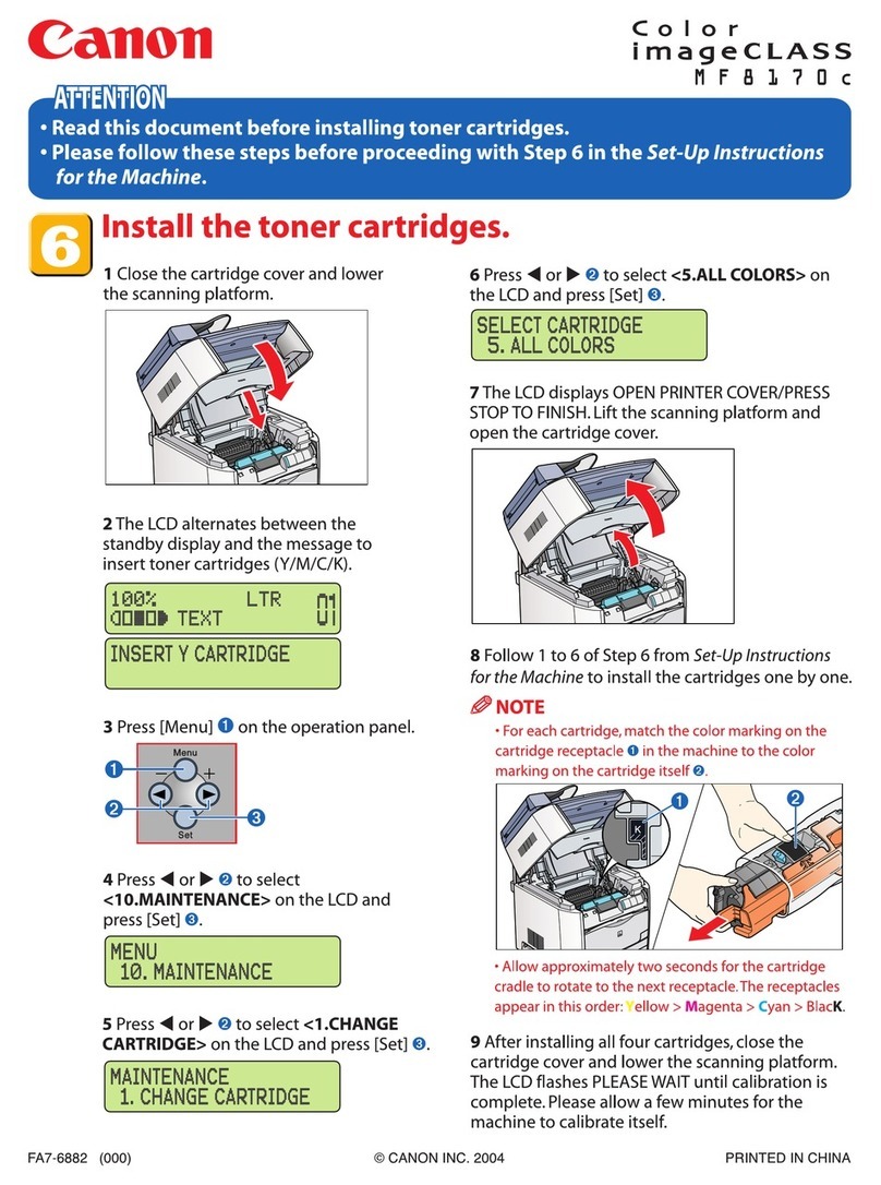 Canon Color imageCLASS MF8170c installation instructions