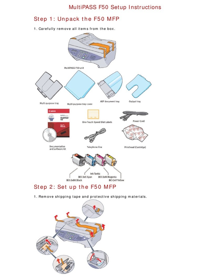 Canon MultiPASS F50 Manual