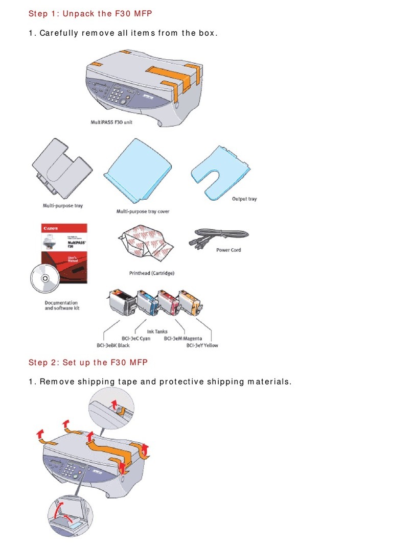 Canon MultiPASS F30 User manual