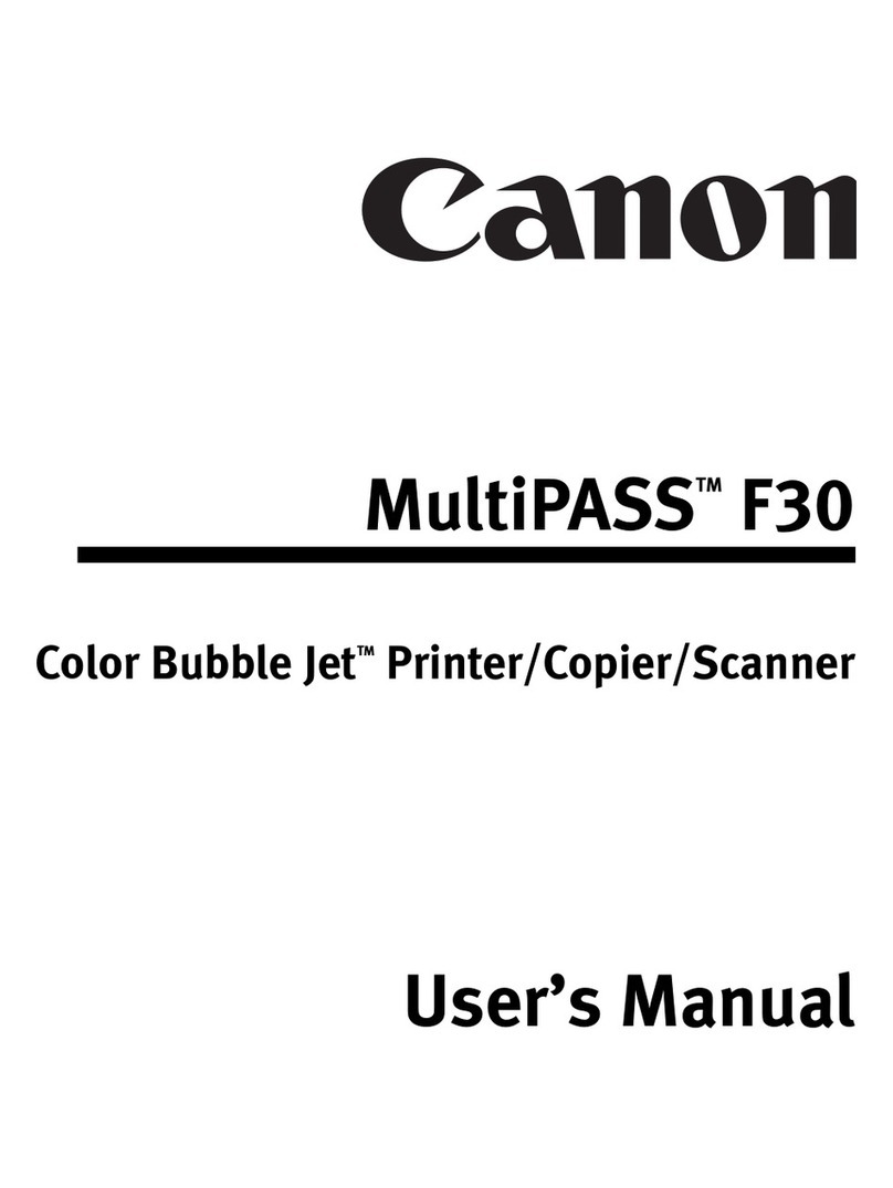 Canon MultiPASS F30 User manual