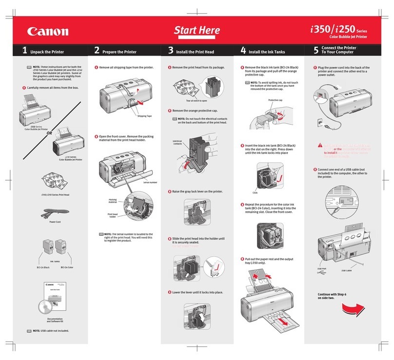 Canon i350 - Color Bubble Jet Printer Instruction Manual