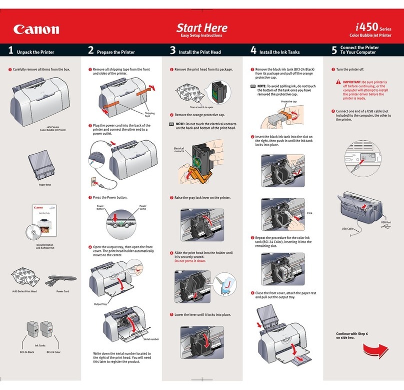 Canon I450 - i 450 Color Inkjet Printer Manual