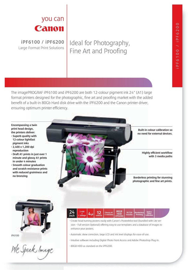 Canon iPF6100 - imagePROGRAF Color Inkjet Printer User manual