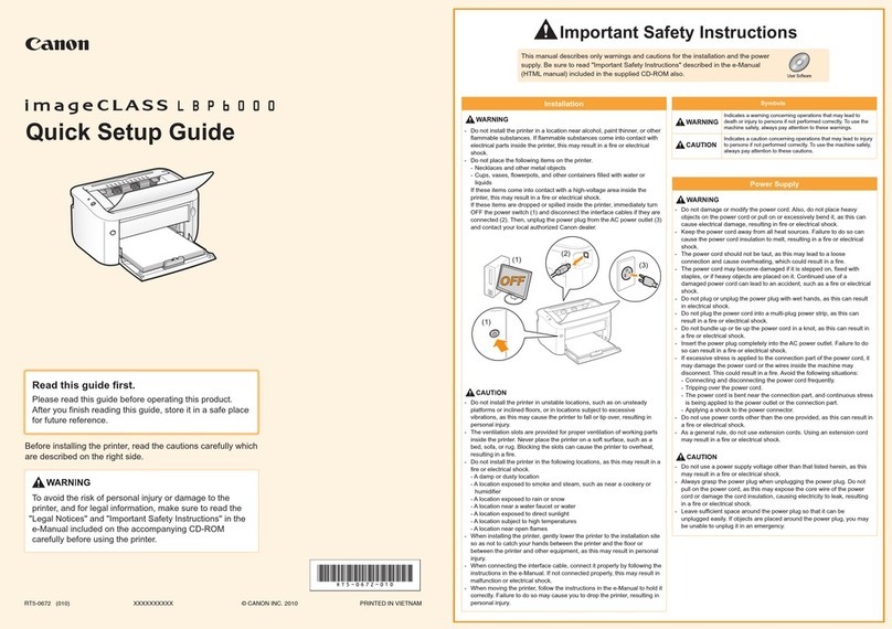 Canon imageCLASS LBP-6000 User manual