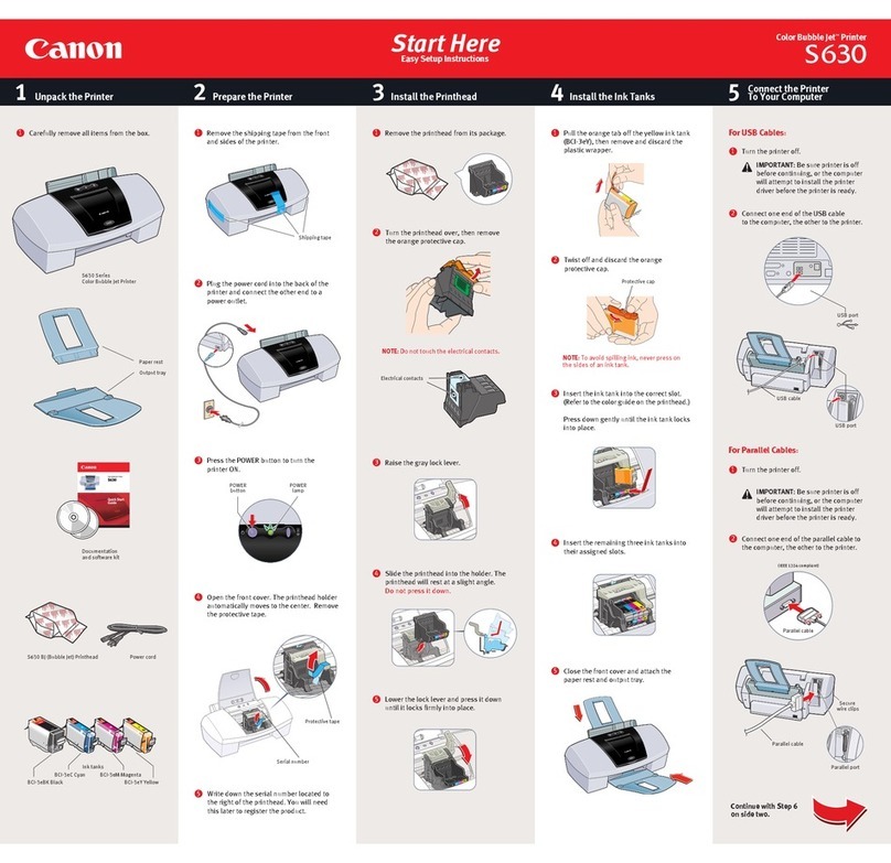 Canon BJC-S630 Manual