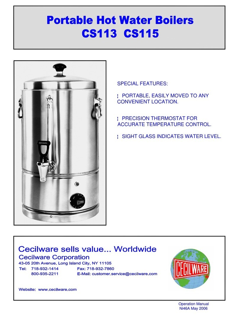 Cecilware CS113 Operation manual
