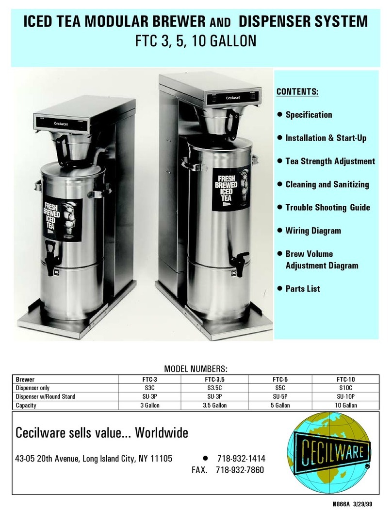 Cecilware FTC-10 User manual