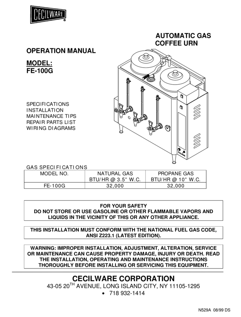 Cecilware FE-100G User manual