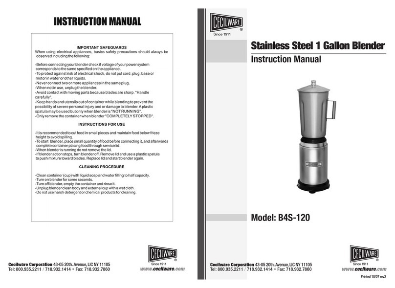 Cecilware B4S-120 instruction manual