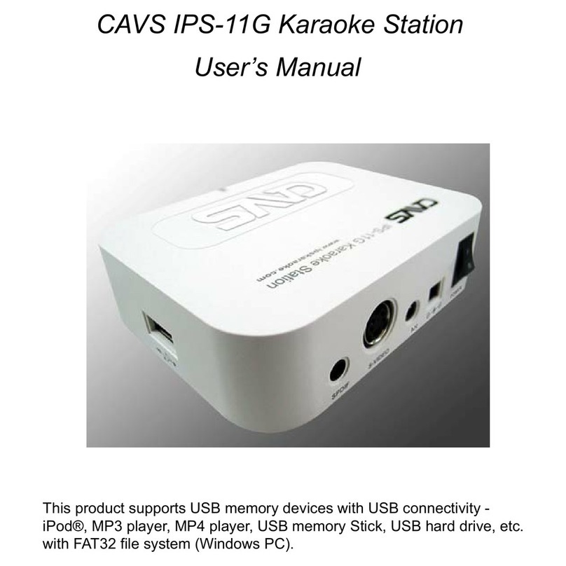 CAVS Karaoke Station IPS-11G user manual