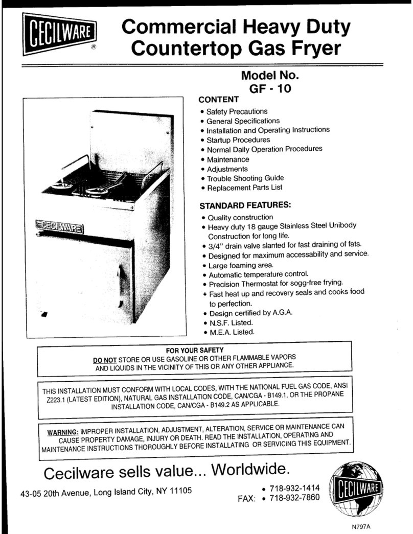 Cecilware GF-10 User manual Cecilware GF-10 User manual