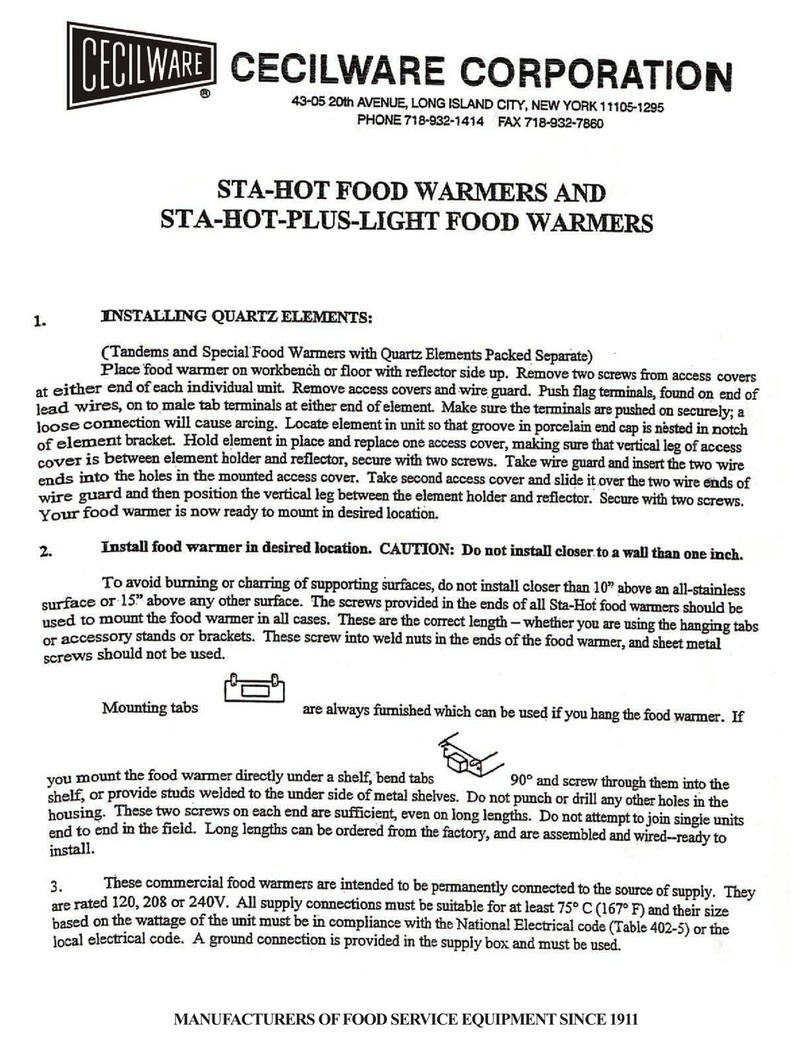 Cecilware FW36 User manual