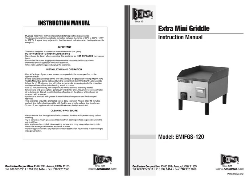 Cecilware EMIFGS-120 instruction manual