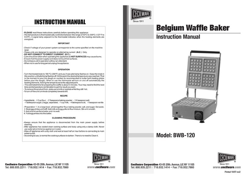 Cecilware BWB-120 instruction manual